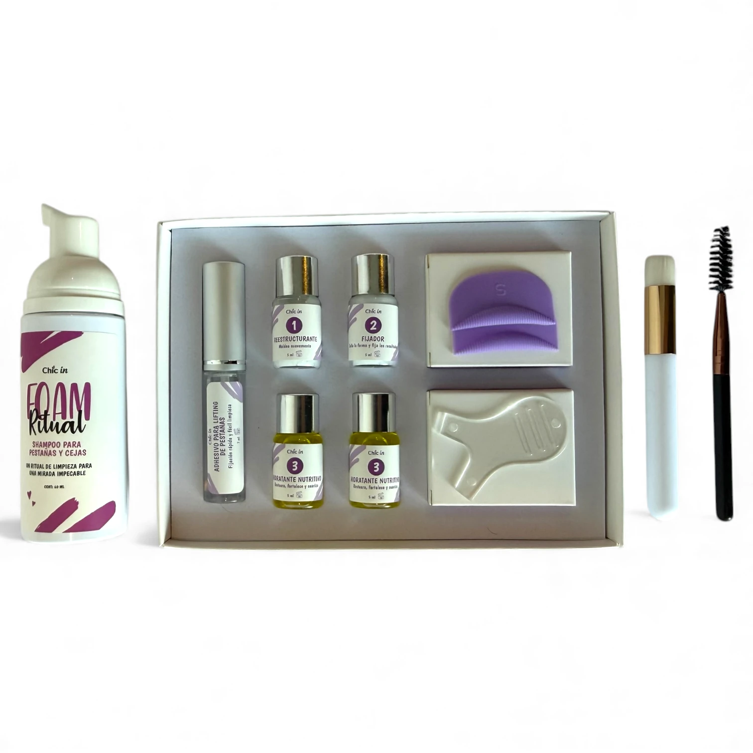 Set Essential Lift: Kit para lifting de pestañas + lash shampoo - Imagen 4